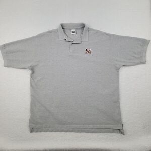 Vintage Disney Catalog Embroidered Football‎ Mickey Polo Shirt Mens XL Gray USA